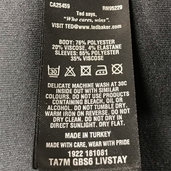 Ted Baker London Slim Fit 1/4 Zip Black Pullover Sweater Men's Large - Picture 12 of 13